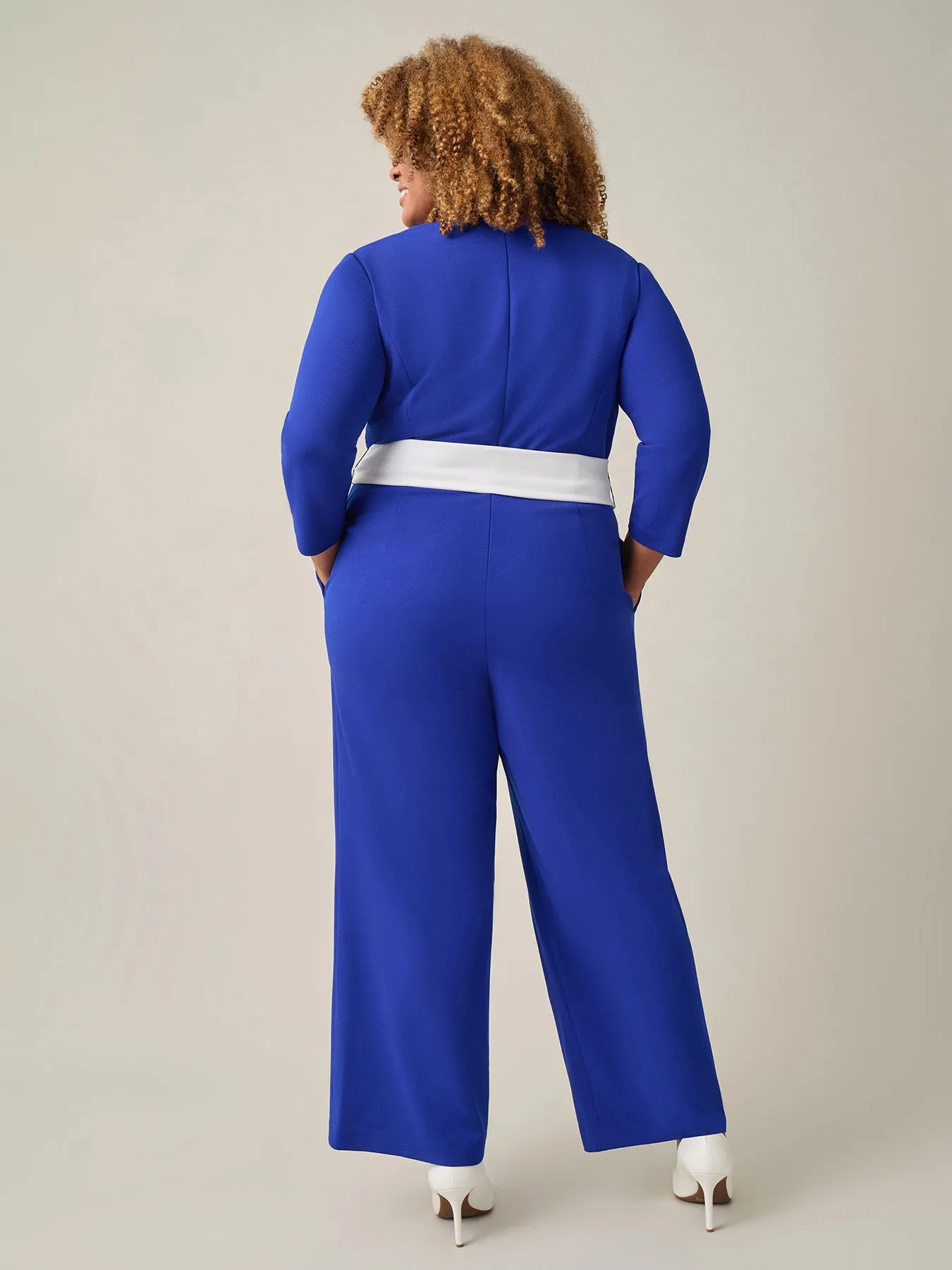 Tie-Waist Jumpsuit, Royal Signature