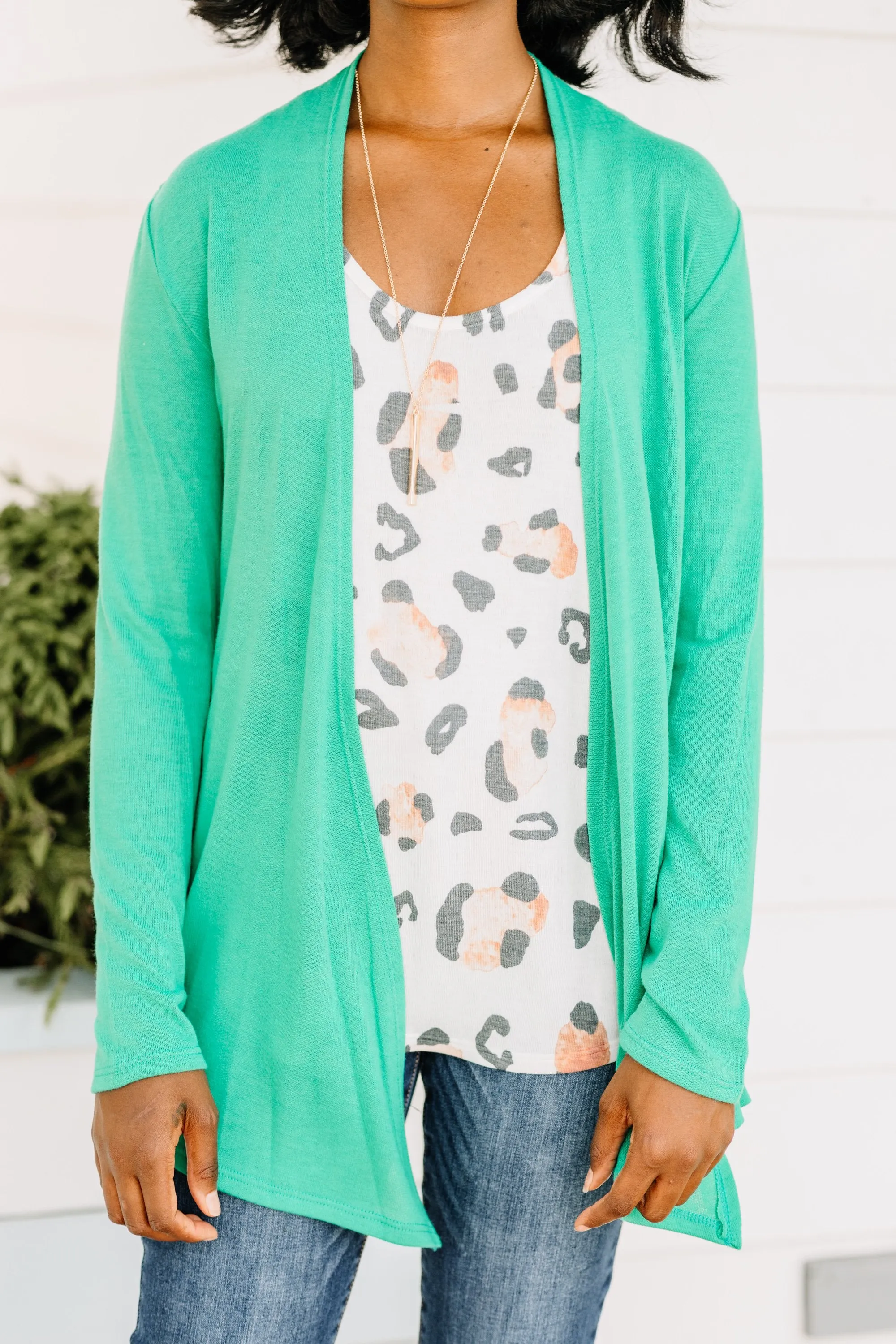 Undeniable Kelly Green Classic Cardigan
