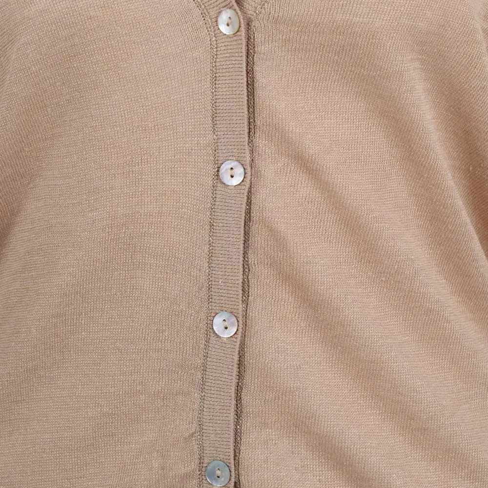 V-Cardigan Leinen