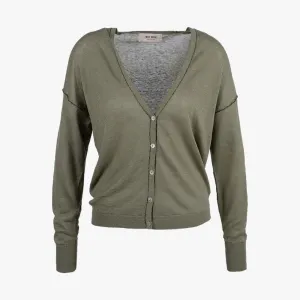 V-Cardigan Leinen