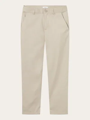 WILLOW regular cropped poplin chino - Light feather gray