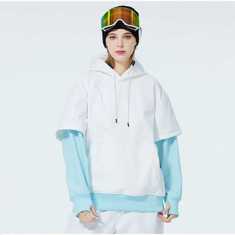 Women's Smiley Face Fleece Snow Hoodie