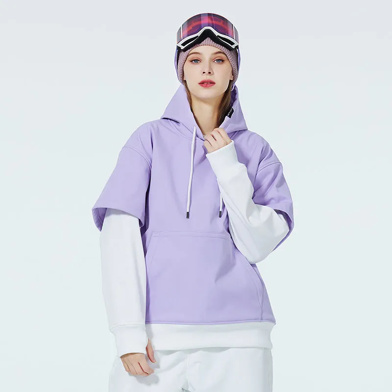 Women's Smiley Face Fleece Snow Hoodie