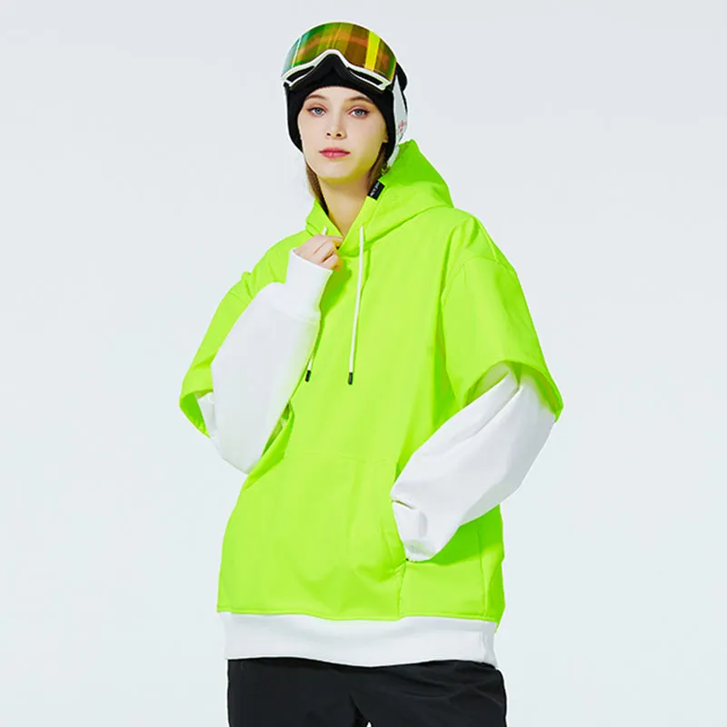 Women's Smiley Face Fleece Snow Hoodie