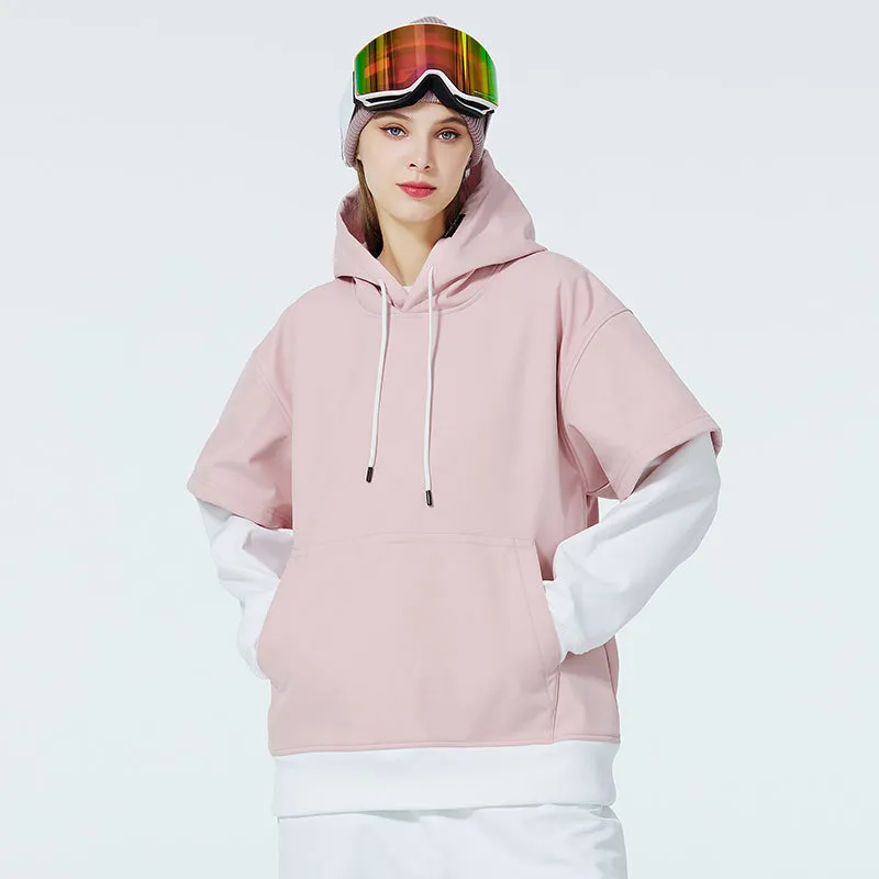Women's Smiley Face Fleece Snow Hoodie
