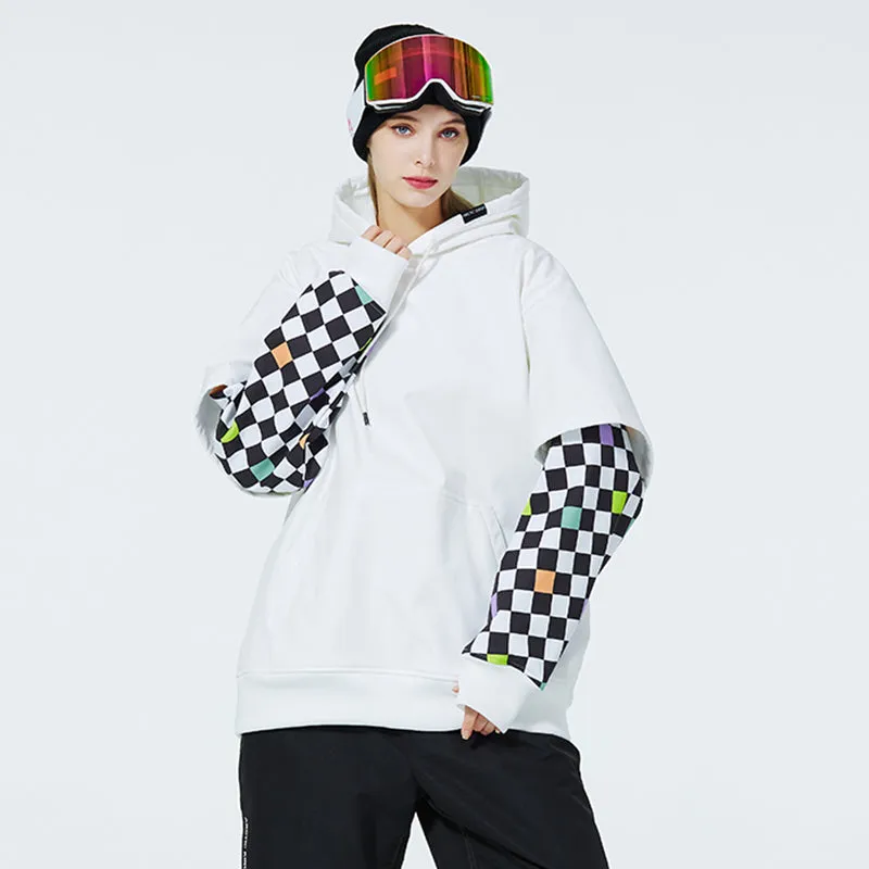 Women's Smiley Face Fleece Snow Hoodie