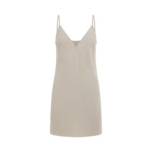 Woven Slip Dress in Pearl
