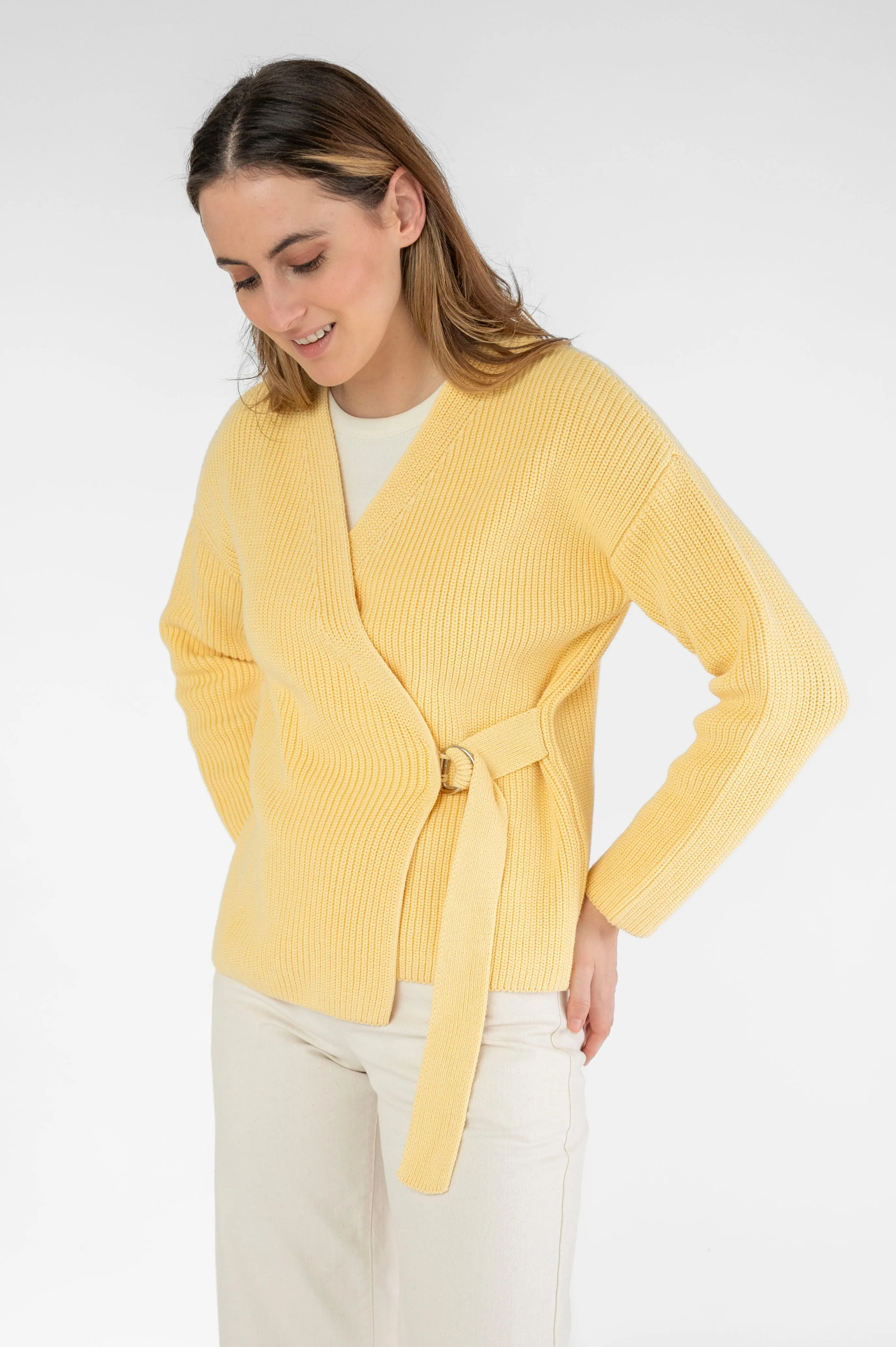 Wrap-around Cardigan Yellow