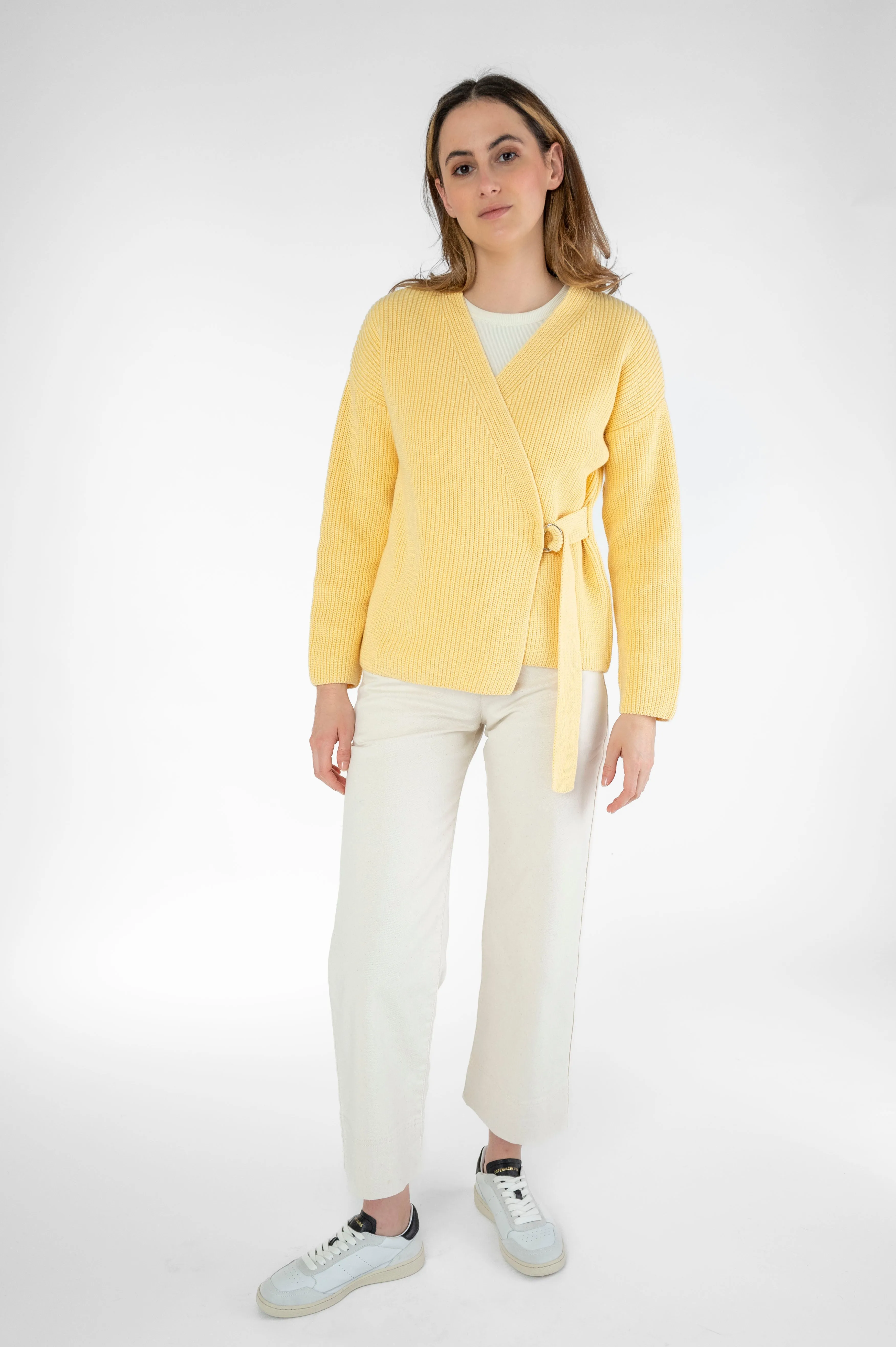 Wrap-around Cardigan Yellow